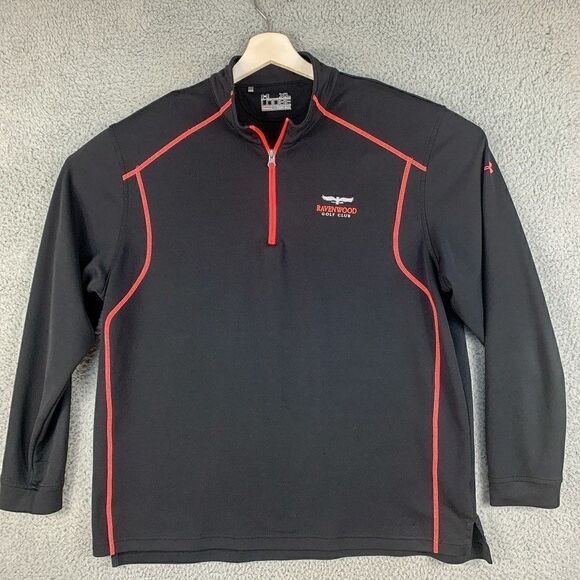 Under Armour Loose Jacket Mens‎ Extra Large Black All Season RavenWood Golf Club - Picture 1 of 14